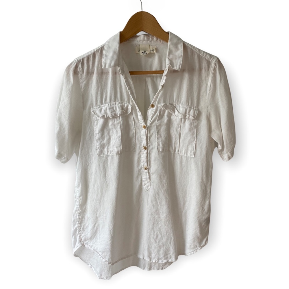 White popover shirt